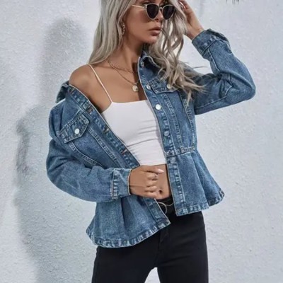 Peplum Denim Jacket