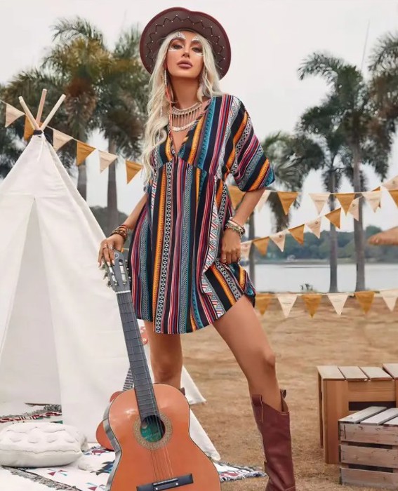 Striped Mini Dress