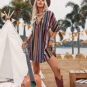  Striped Mini Dress