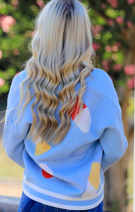 Colorful Capsule Pattern Cardigan 