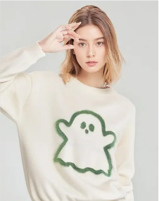 Glow-in-the-Dark Ghost Sweater
