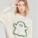 Small White Glow-in-the-Dark Ghost Sweater