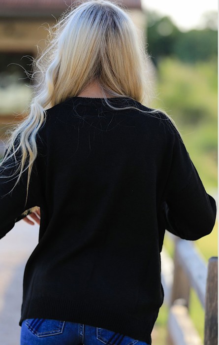 Skull & Crossbones Graphic Knit Sweater