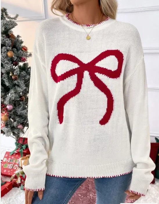 Long Sleeve Crew Neck Knit Sweater
