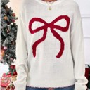 Small Beige Long Sleeve Crew Neck Knit Sweater