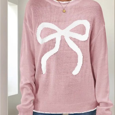 Long Sleeve Crew Neck Knit Sweater