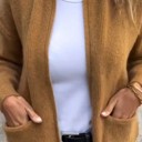 Small Brown Knit Cardigan Jacket