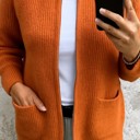 Small Orange Knit Cardigan Jacket