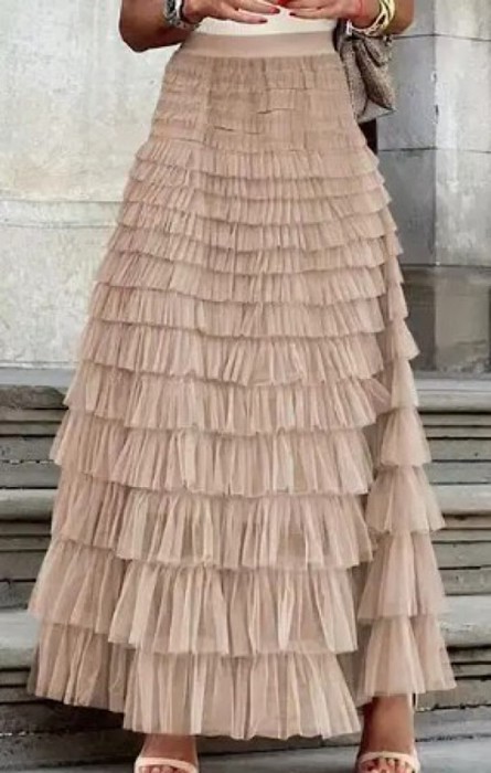 Ruffled Maxi Skirt