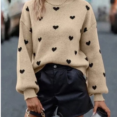 All Over Heart Sweater
