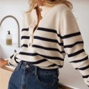  Striped Pullover Sweater
