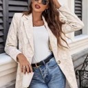  Floral Embroidered Blazer