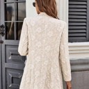 Small Beige Floral Embroidered Blazer