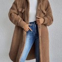 Small Brown Women's  Fleece Jacket