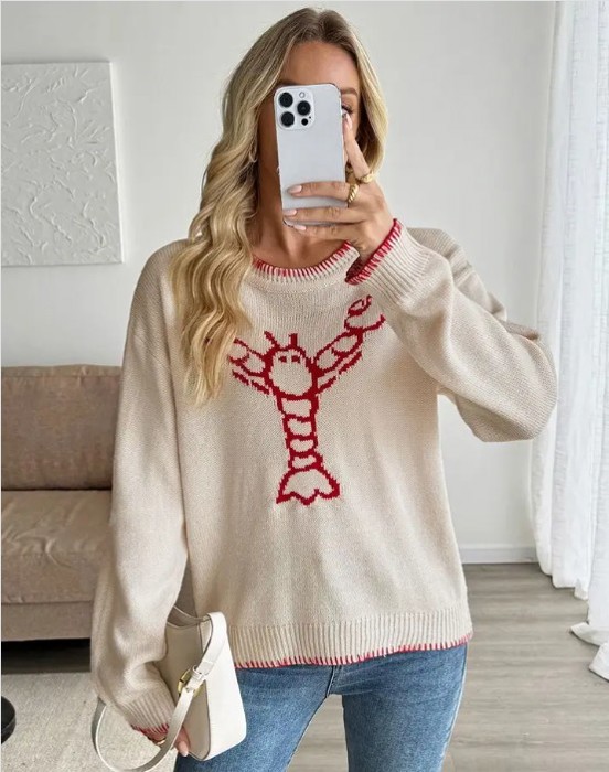 Lobster  Pullover Sweater