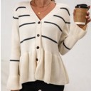  Striped Ribbed Cardigan 