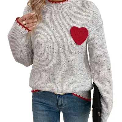 Heart Patch Sweater