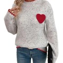  Heart Patch Sweater