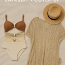  Beachside Chic 2-Piece Set – Swimsuit + Cover-Up
