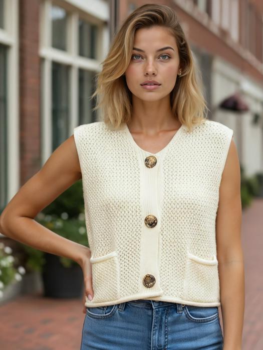 Knit sweater vest
