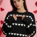  Heart Knit Sweater