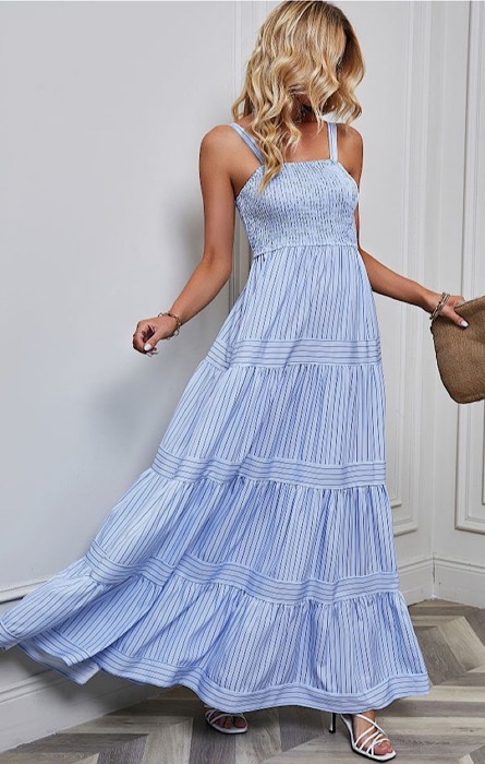 Smocked Tiered Maxi Dress