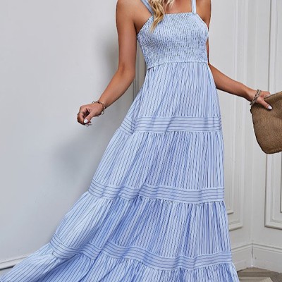 Smocked Tiered Maxi Dress