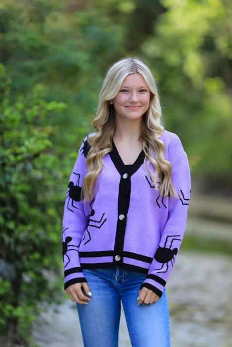 Spider knit cardigan