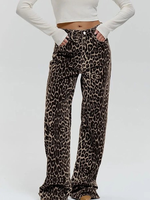 Leopard Flare Pants