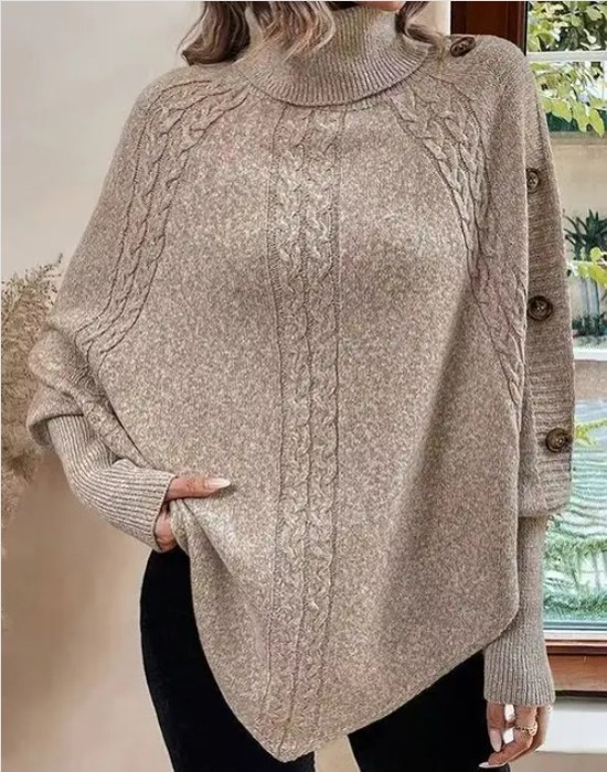 Batwing Turtleneck Sweater