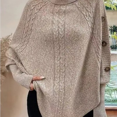 Batwing Turtleneck Sweater
