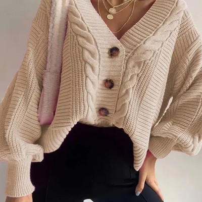 Knit cardigan sweater