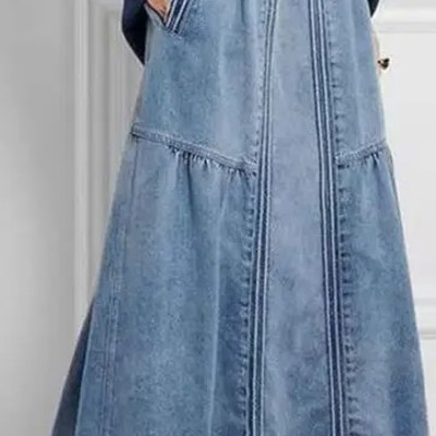 Maxi denim skirt