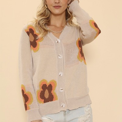 Retro flower cardigan