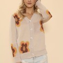  Retro flower cardigan