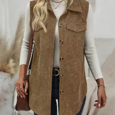 Corduroy Buttoned Vest