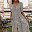 Small White Leopard Midi Dress