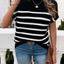  Striped Ribbed Top