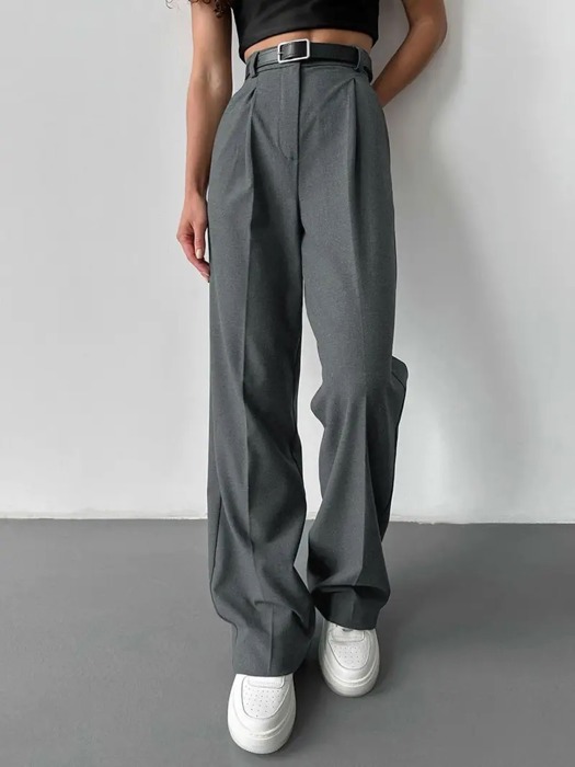 High Waist Tailored Wide Leg Pants