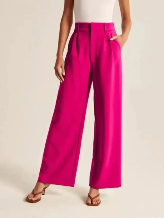 High Waist Tailored Wide Leg Pants