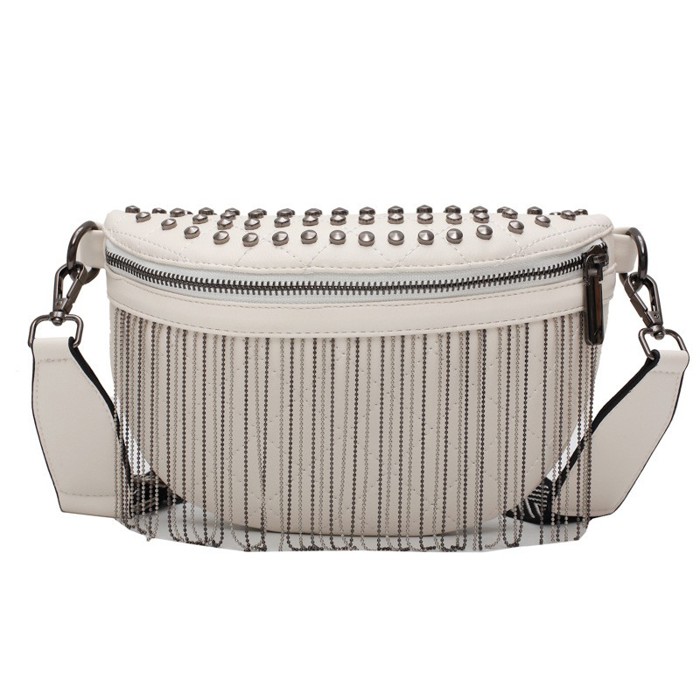 Fringe studded crossbody 
