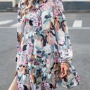  Tiered long sleeve floral dress