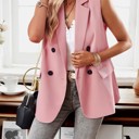 Small Pink Double breasted blazer vest
