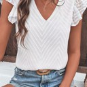  V-neck butterfly sleeve top