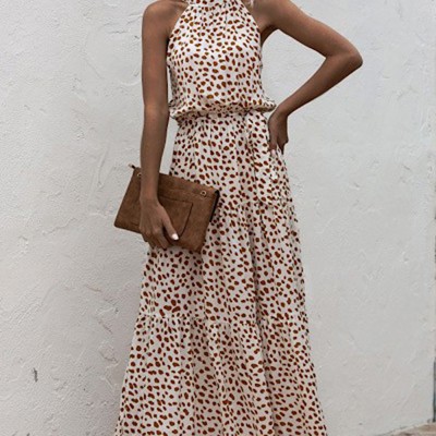 Halter maxi dress