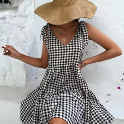 Gingham Ruffle Dress
