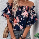  Floral off shoulder blouse