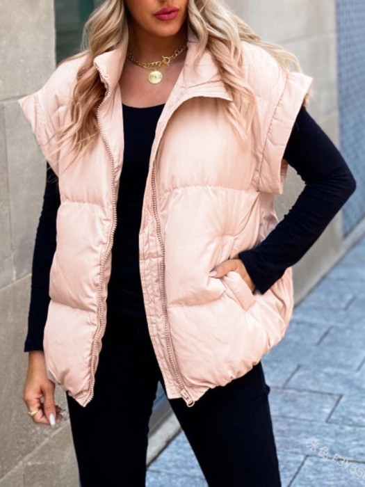 Sleeveless Quilted Puffer Vest