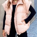  Sleeveless Quilted Puffer Vest