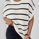 Small White Striped sleeveless sweater